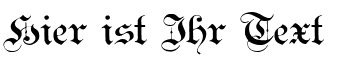 Ihre Vorschau von der Schriftart Teutonic