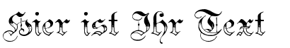 Ihre Vorschau von der Schriftart Teutonic 3