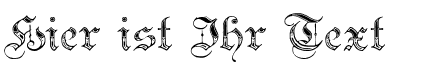 Ihre Vorschau von der Schriftart Teutonic 4