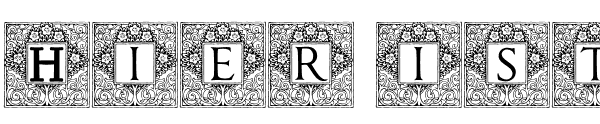 Ihre Vorschau von der Schriftart Topiary Initials