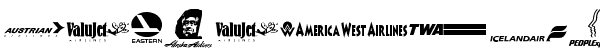 Ihre Vorschau von der Schriftart Airline Logos Past and Present