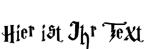 Ihre Vorschau von der Schriftart Parry Hotter