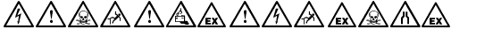 Ihre Vorschau von der Schriftart Warning Tables