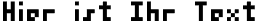Ihre Vorschau von der Schriftart BitNanov33