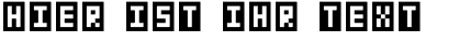 Ihre Vorschau von der Schriftart BitBox
