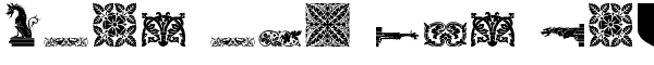 Ihre Vorschau von der Schriftart Medieval Dingbats