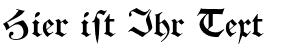 Ihre Vorschau von der Schriftart Schwaben Alt