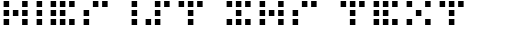 Ihre Vorschau von der Schriftart Iconian Bitmap
