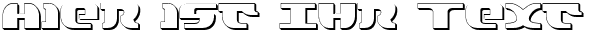 Ihre Vorschau von der Schriftart Lord of the Sith Shadow
