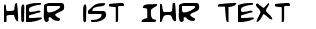 Ihre Vorschau von der Schriftart Comic Book Commando