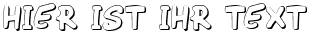 Ihre Vorschau von der Schriftart WimpOut 3D