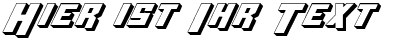 Ihre Vorschau von der Schriftart Whiskey Bravo Victor 3D