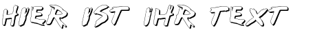 Ihre Vorschau von der Schriftart I Want my TTR! Shadow