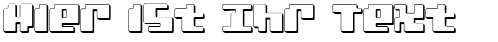 Ihre Vorschau von der Schriftart Bad Robot 3D