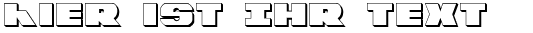 Ihre Vorschau von der Schriftart Bummer 3D