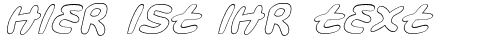 Ihre Vorschau von der Schriftart Magic Beans Outline Italic