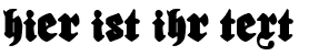 Ihre Vorschau von der Schriftart Biergrten