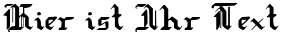 Ihre Vorschau von der Schriftart Redcoat