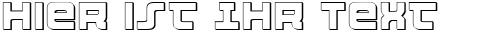 Ihre Vorschau von der Schriftart Direktor 3D