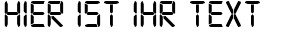 Ihre Vorschau von der Schriftart Digital 7