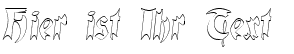Ihre Vorschau von der Schriftart Quael Gothic Hollow