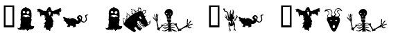 Ihre Vorschau von der Schriftart Holloweenie Bats