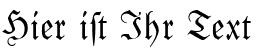 Ihre Vorschau von der Schriftart Leipzig Fraktur