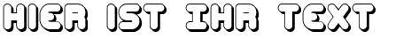 Ihre Vorschau von der Schriftart Corpulent Caps Shadow BRK