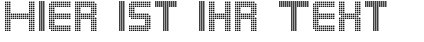 Ihre Vorschau von der Schriftart Karnivore Digit