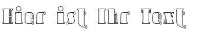 Ihre Vorschau von der Schriftart Avondale Outline