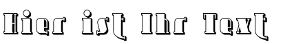 Ihre Vorschau von der Schriftart Avondale Shaded
