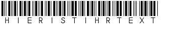 Ihre Vorschau von der Schriftart Bar-Code 39 lesbar