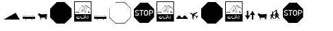 Ihre Vorschau von der Schriftart Zeichen Alt