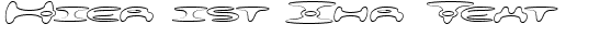 Ihre Vorschau von der Schriftart Alienation Outline