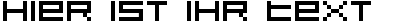 Ihre Vorschau von der Schriftart Pixeldust