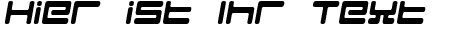 Ihre Vorschau von der Schriftart Hyperspeed