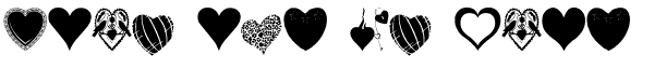 Ihre Vorschau von der Schriftart Hearts Galore