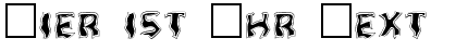 Ihre Vorschau von der Schriftart Ghoul Outline Fill
