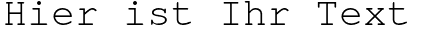 Ihre Vorschau von der Schriftart TeX Gyre Cursor
