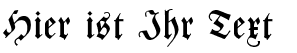 Ihre Vorschau von der Schriftart Zentenar Fraktur