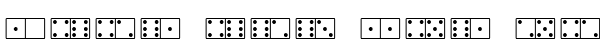 Ihre Vorschau von der Schriftart White Dominoes