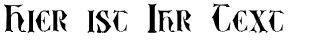 Ihre Vorschau von der Schriftart Easy Lombardic Two