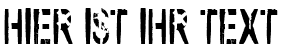 Ihre Vorschau von der Schriftart VTKS Army