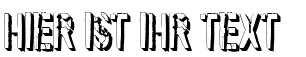 Ihre Vorschau von der Schriftart VTKS Army 3D