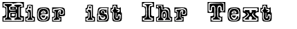 Ihre Vorschau von der Schriftart TypeBlock