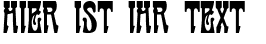 Ihre Vorschau von der Schriftart Cabaret
