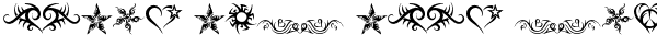 Ihre Vorschau von der Schriftart Hearts and Stars