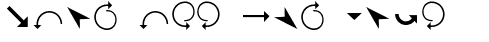 Ihre Vorschau von der Schriftart Arrows