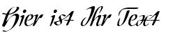 Ihre Vorschau von der Schriftart Modeschrift