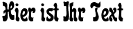 Ihre Vorschau von der Schriftart Reclame